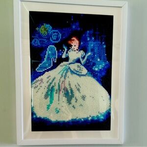 SET OF 6 DISNEY PRINCESS FRAMED DIAMOND ART